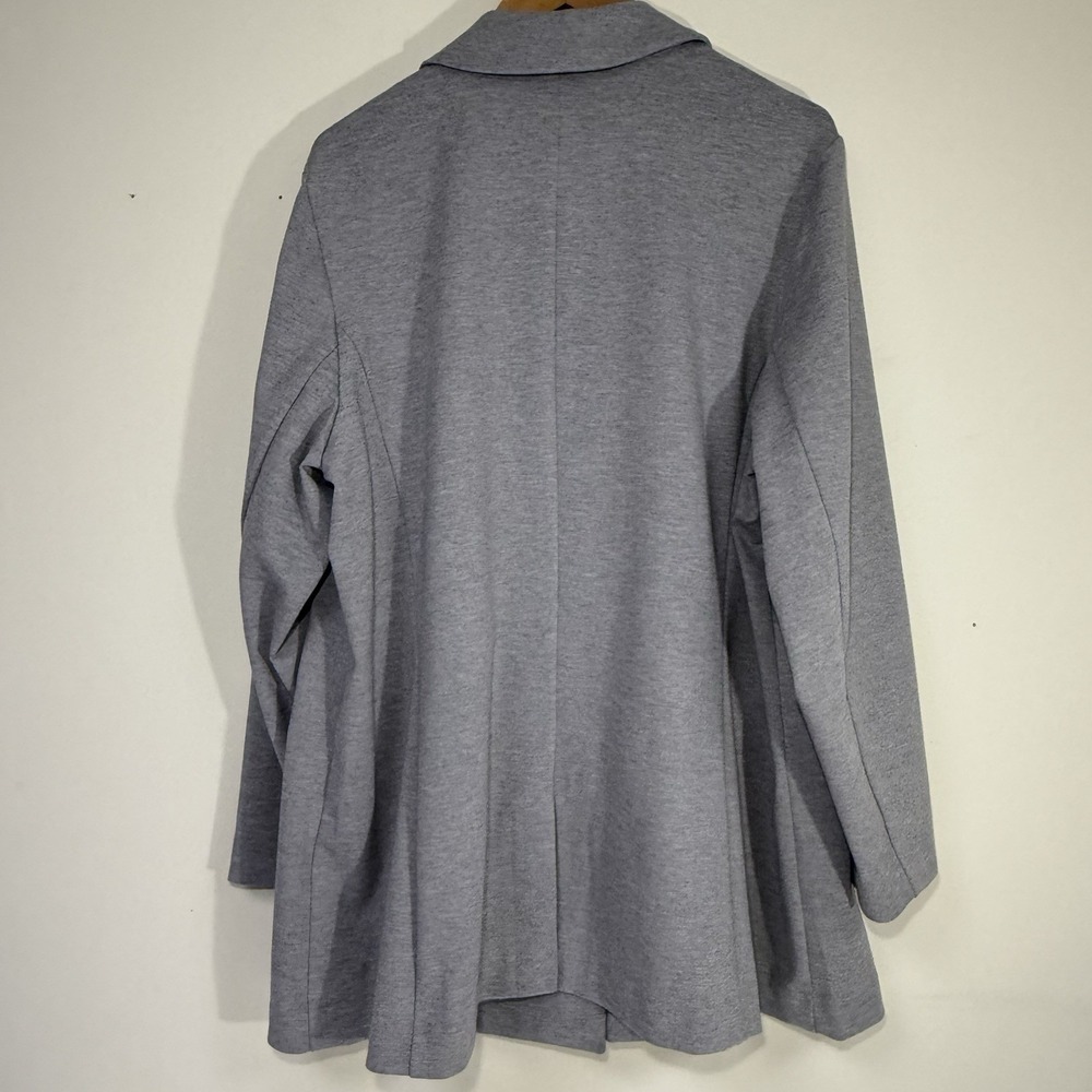 Nine West Womens Button Close Blazer Jacket XXL Sz 2XL Gray Casually Luxury Work - Picture 2 of 9